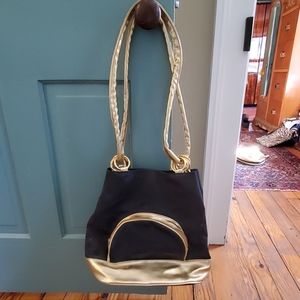 Vintage 1990s gold/black shoulder bag